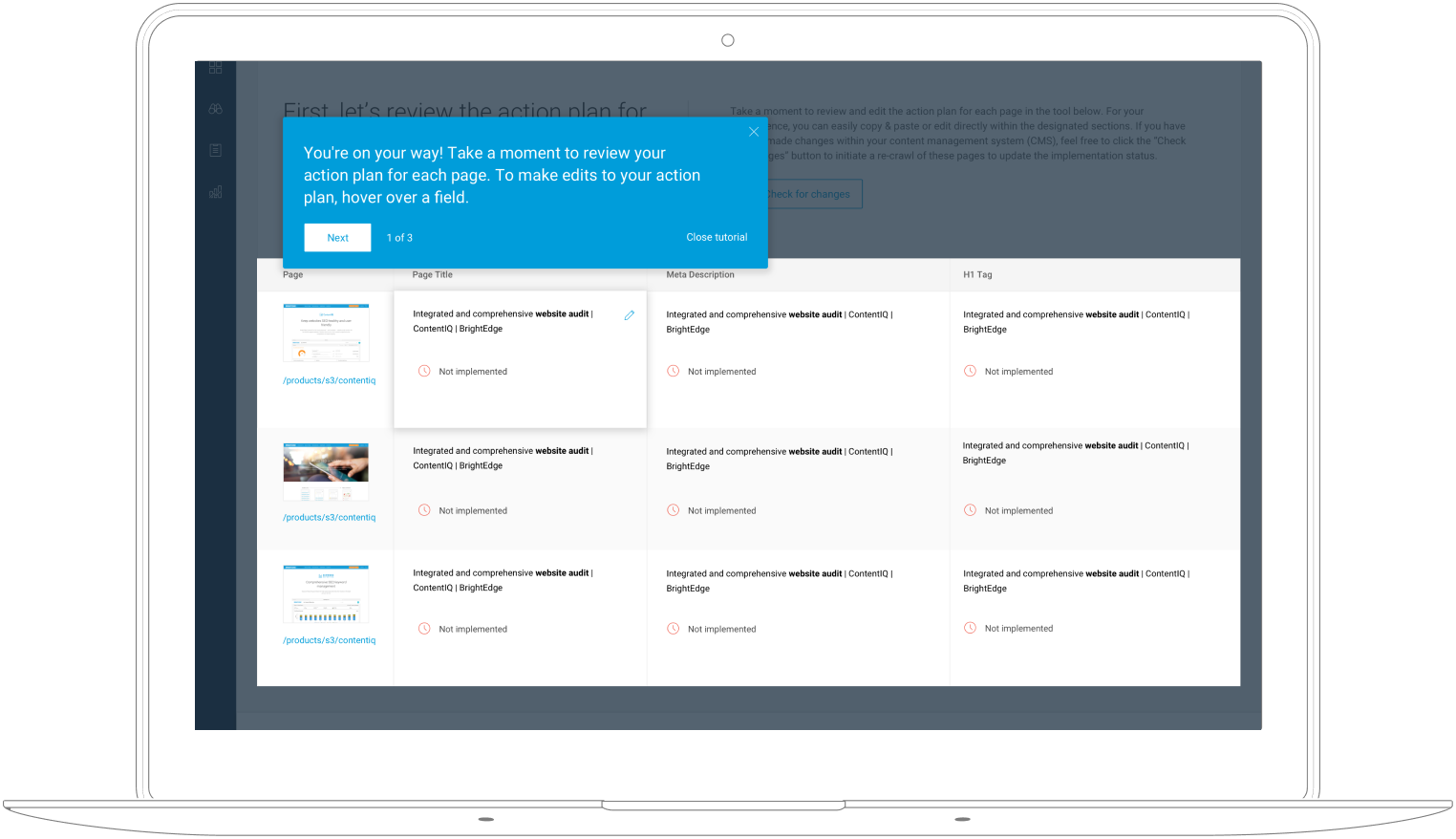 Prioritized site issues view
