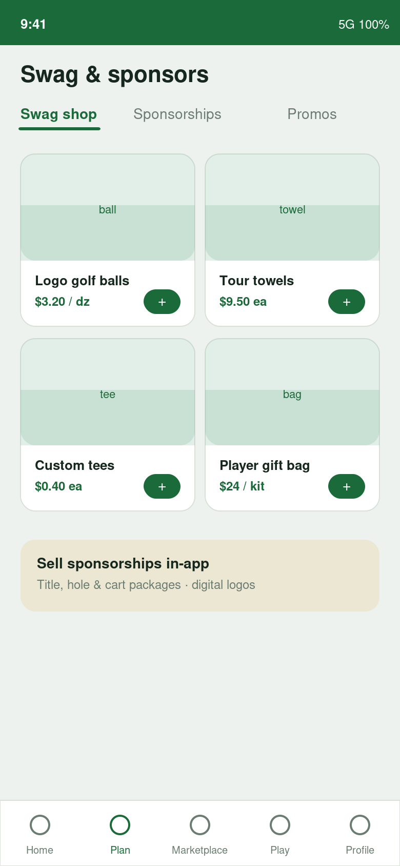 Swag and sponsorship