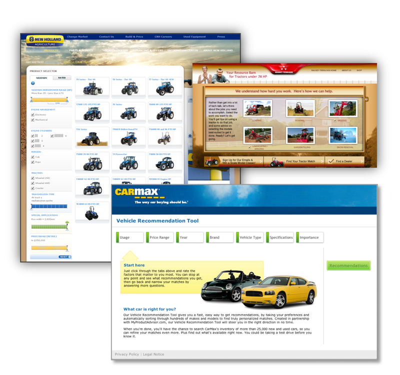 Competitive benchmark of product selectors