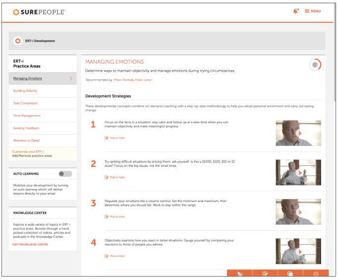 Learning module screen 1